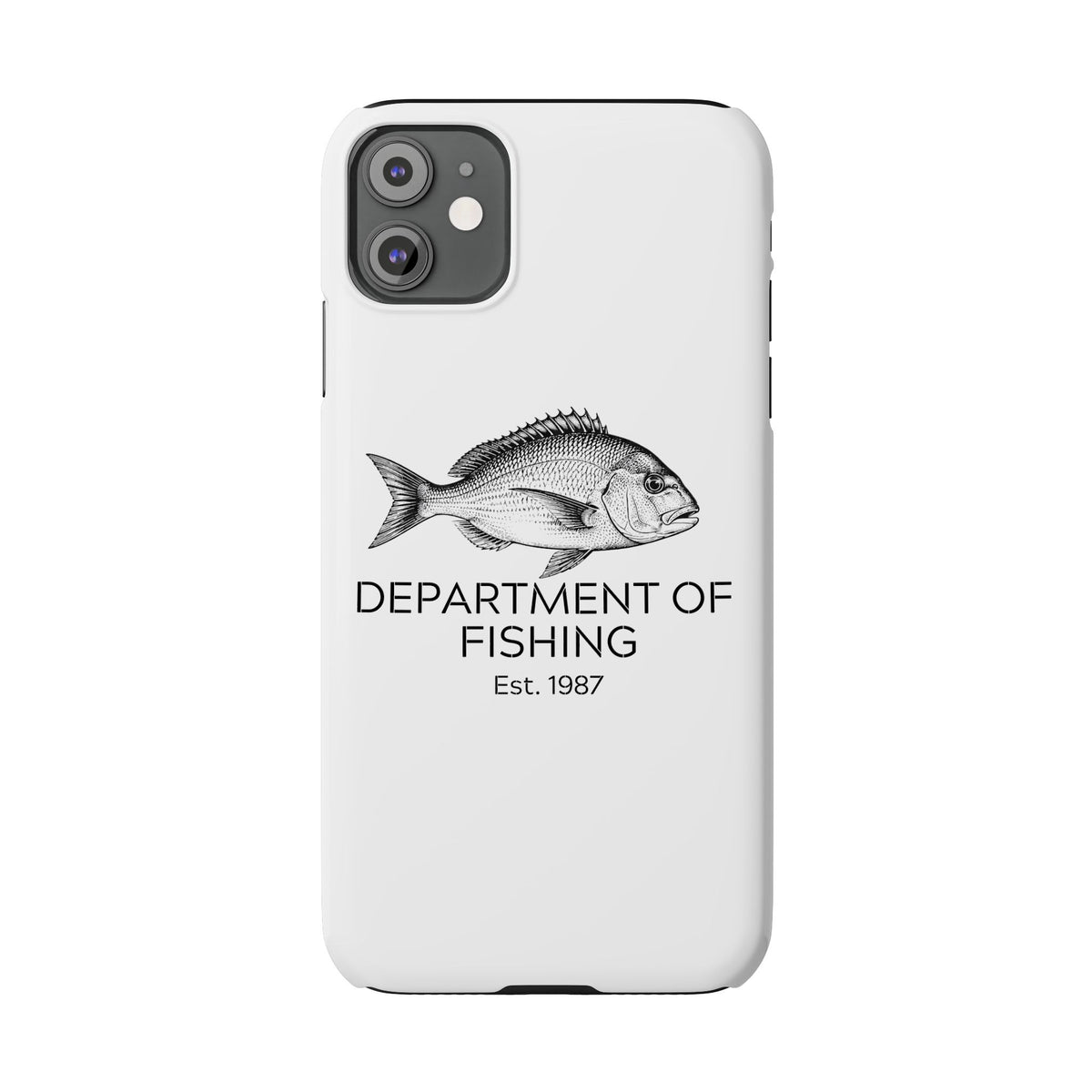 Slim Phone Case — Department of Fishing Est. 1987 (Vintage Fish Design)