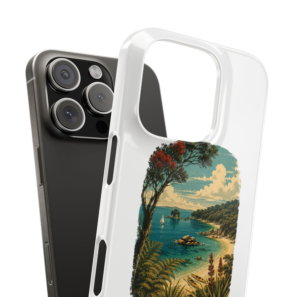 Aotearoa Vintage Landscape Slim Phone Case — New Zealand Able Tasman Design