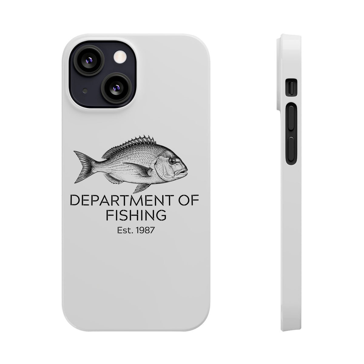 Slim Phone Case — Department of Fishing Est. 1987 (Vintage Fish Design)