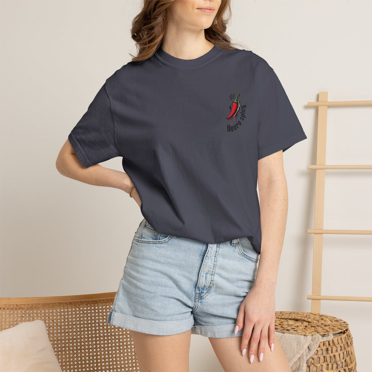 Neurospicy T-Shirt — Small Chest Logo Coffee Tee