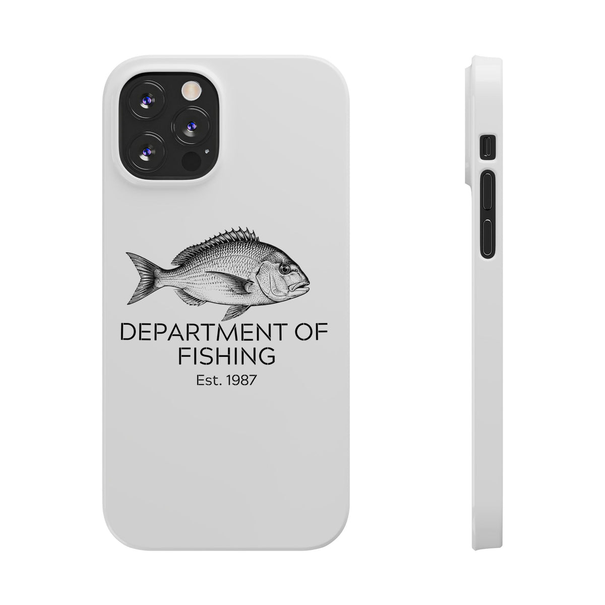 Slim Phone Case — Department of Fishing Est. 1987 (Vintage Fish Design)