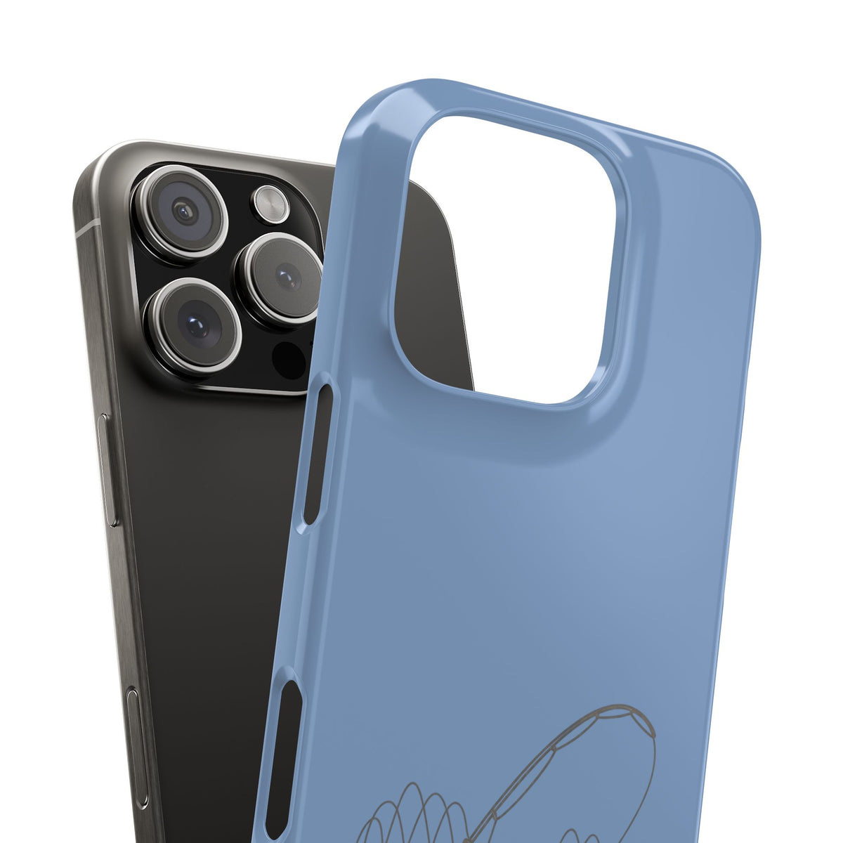 Unwind Fishing Slim Phone Case — Minimal Rod & "UNWIND" Design
